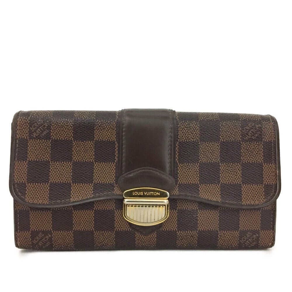 100% Authentic Louis Vuitton Damier Portefeiulle Sistina Bifold Wallet #0350
